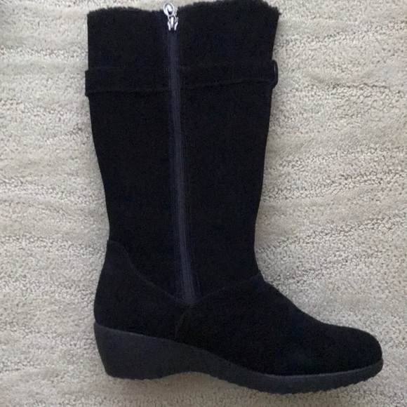 London Fog Suede Wedge Boot 10M - Picture 4 of 5